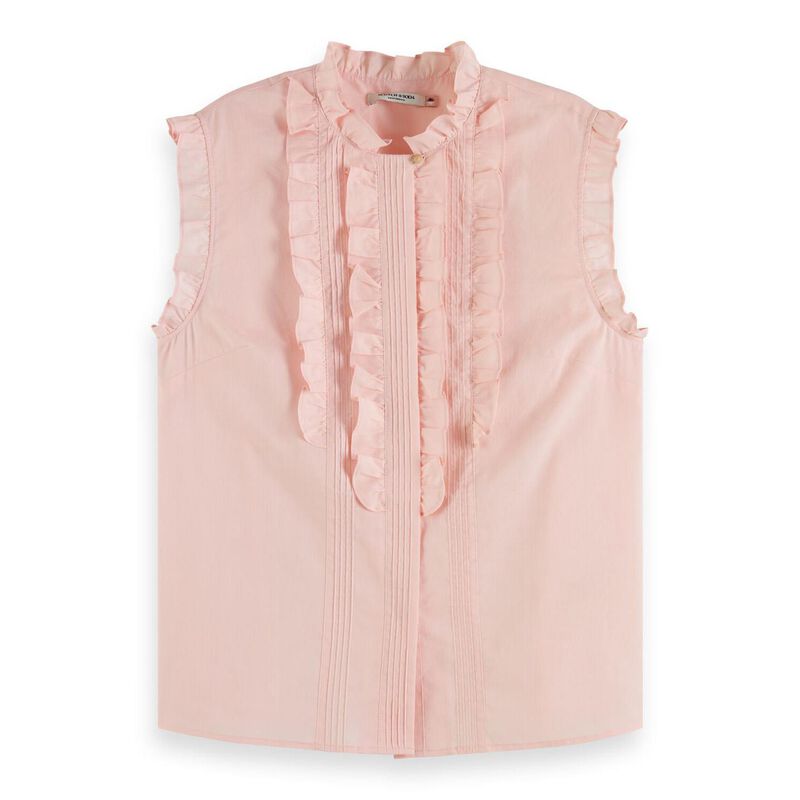 Scotch & Soda Sleeveless Ruffle Shirt image number 0